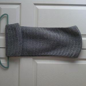 Gray Knitted Infinity Scarf